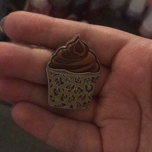 Chocolate Cupcake Enamel Pin!